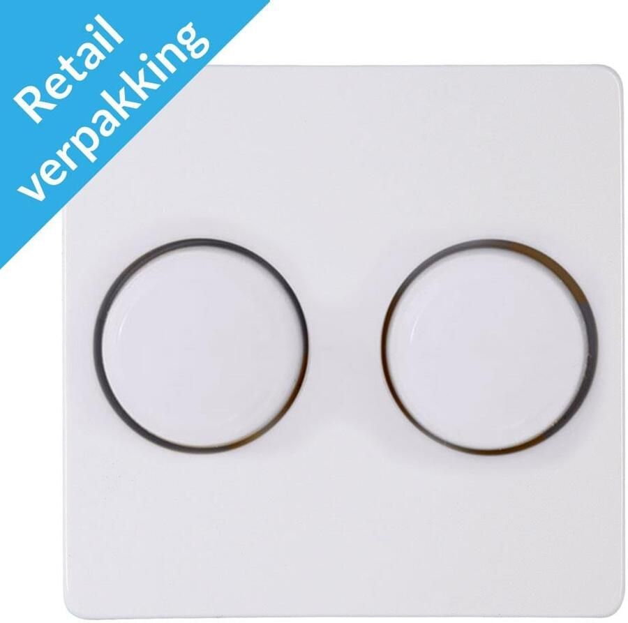 Enzo Kopp Paris arctic wit afdekplaat + knop DUO dimmer 4625035
