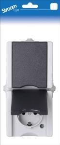 Enzo Kopp SWD opbouw stopcontact RA dubbel verticaal 6628110