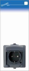 Enzo Kopp SWD opbouw stopcontact RA enkel antraciet 6628220
