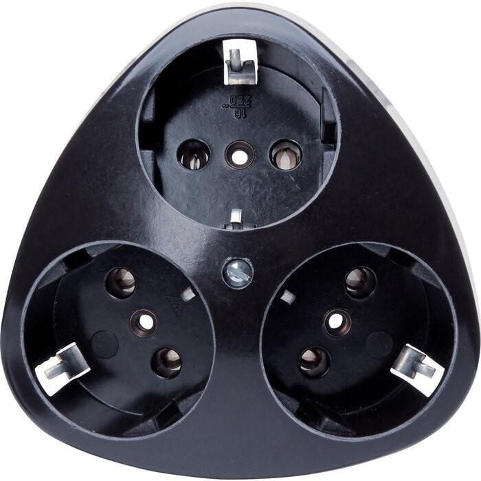 Enzo Kopp ZWART opbouw stopcontact RA drievoudig 4626120