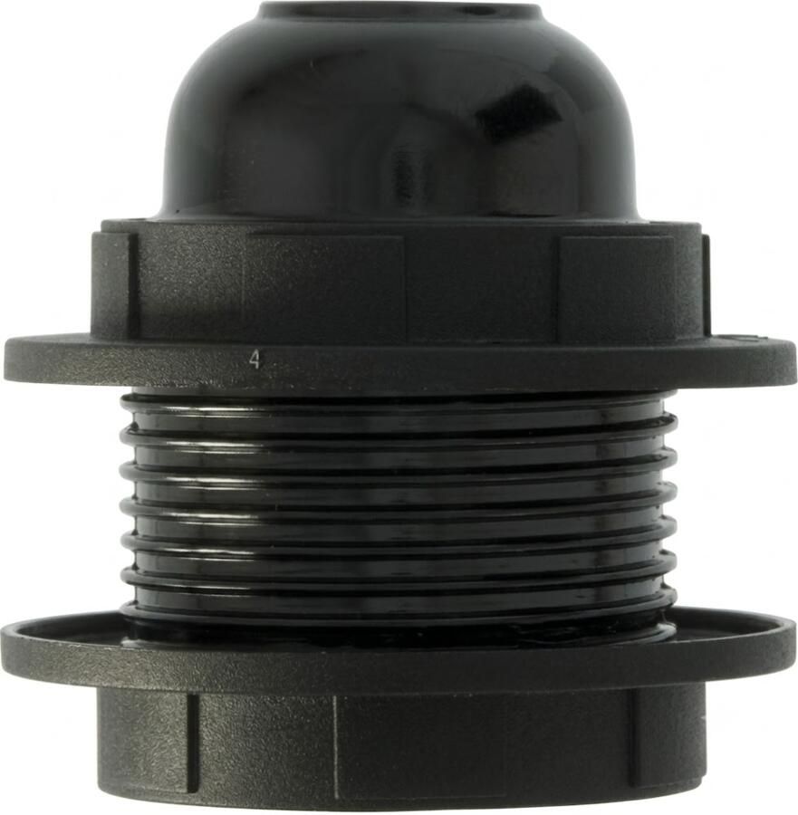 Enzo Lamphouder E27 zwart met 2 ringen 6043140
