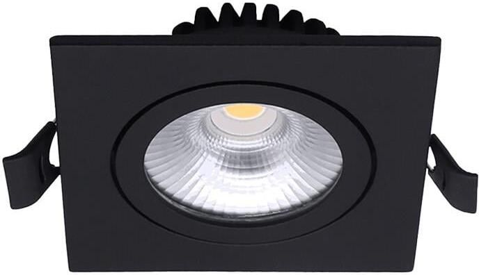 Enzo LED inbouwspot 6W 2700K 85mm 60gr vierkant verstelbaar zwart LED4615