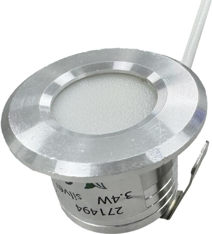 Enzo LED mini inbouwspot 1 5W 2700K 37mm 60gr rond vast geschuurd staal LED4632