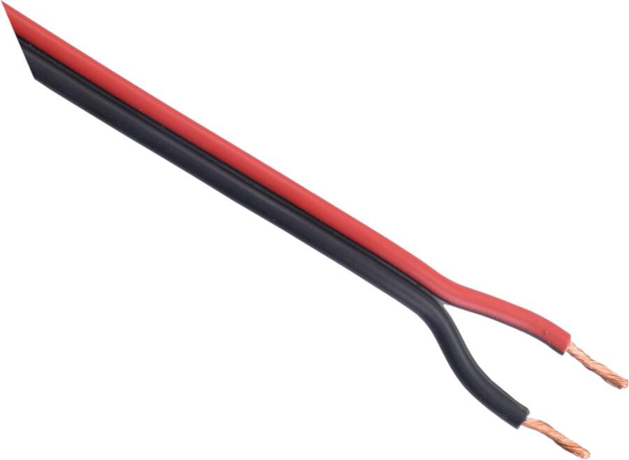 Enzo Luidsprekersnoer 2 x 0 75 mm² 25 m rood-zwart 03.030.94