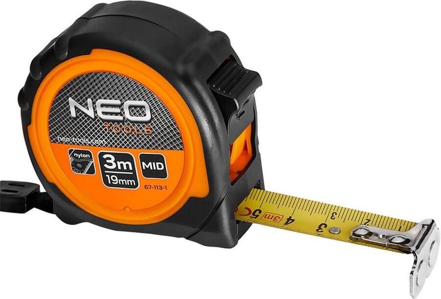 Enzo Neo Rolmaat Meetband rubber 3 meter 19 mm 6453150