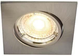 Enzo Nordlux LED inbouwspot Carina vierkant nickel GU10 5W 3-pack dimbaar 2700K 4801300