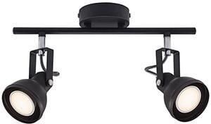 Enzo Nordlux Opbouw spot 2x GU10 Aslak zwart verstelbaar 4800460