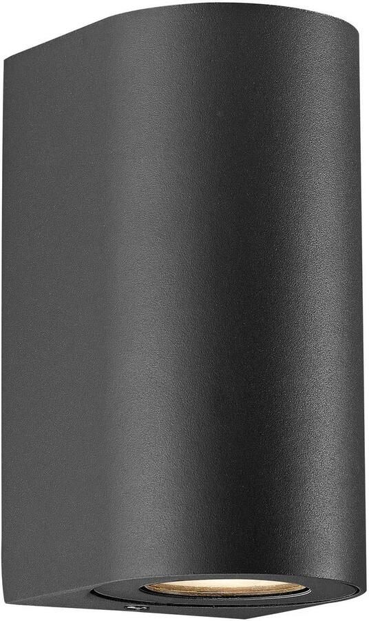 Enzo Nordlux Wandlamp Canto Maxi2 rond 2x GU10 zwart IP44 4800952