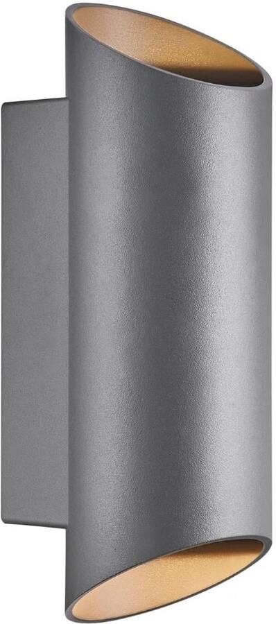 Enzo Nordlux Wandlamp Nico rond 2x GU10 antraciet IP54 4800918