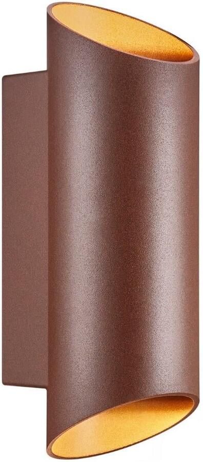 Enzo Nordlux Wandlamp Nico rond 2x GU10 roest IP54 4800916