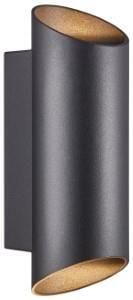 Enzo Nordlux Wandlamp Nico rond 2x GU10 zwart IP54 4800920