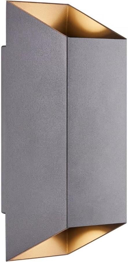 Enzo Nordlux Wandlamp Nico vierkant 2x GU10 antraciet IP54 4800919