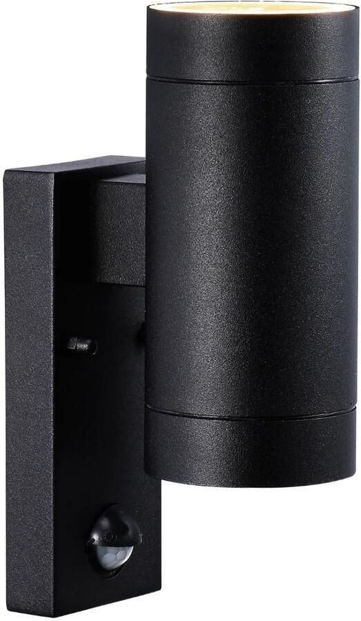 Enzo Nordlux Wandlamp Tin Maxi Double met sensor 2x GU10 zwart IP54 4800929