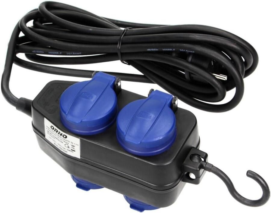 Enzo Orno Hangkoppeling zwart IP44 H05 3x1 5qmm 10m 4V met klep 6871981