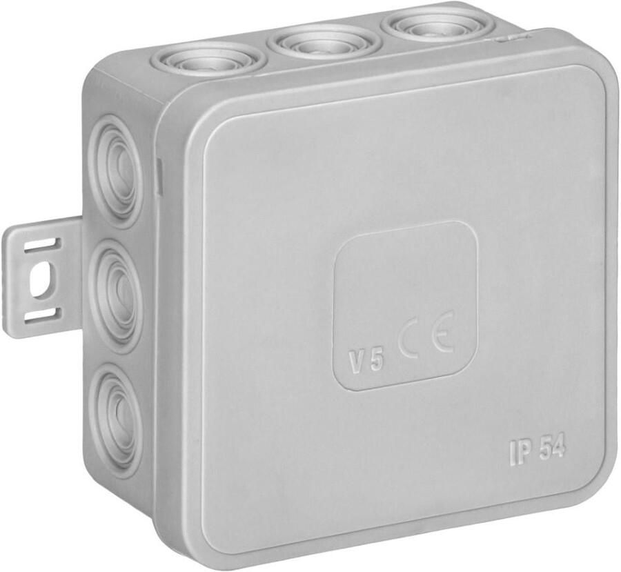 Enzo Orno Kabeldoos IP54 grijs vierkant 75x75x41mm 4034056