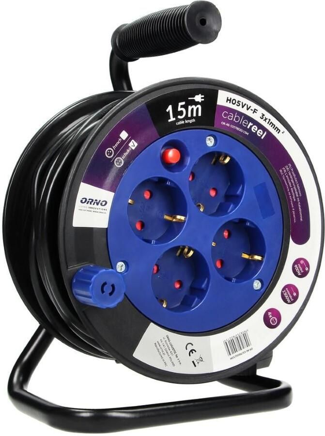 Enzo Orno Kabelhaspel H05 3x1 5qmm 15m mini 1167290