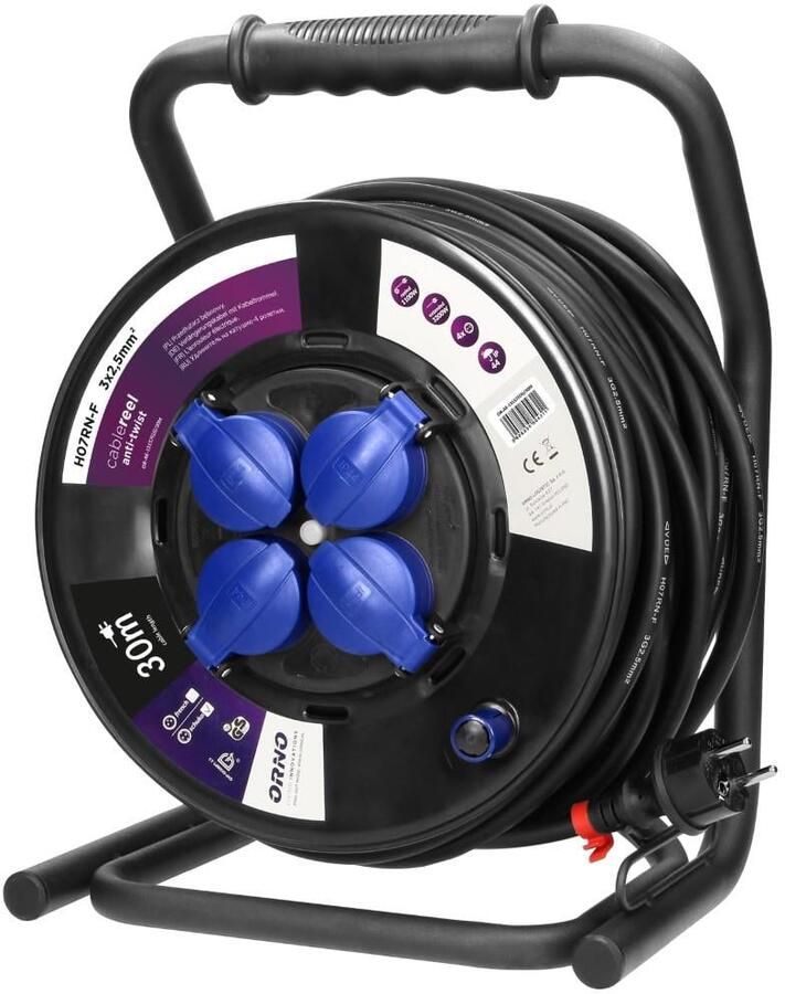 Enzo Orno Kabelhaspel prof H07 3x2 5qmm 30m IP44 1167296