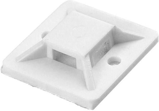 Enzo Orno Plakzadel voor kabelbundelband 30x30mm wit zak(50) 4113484