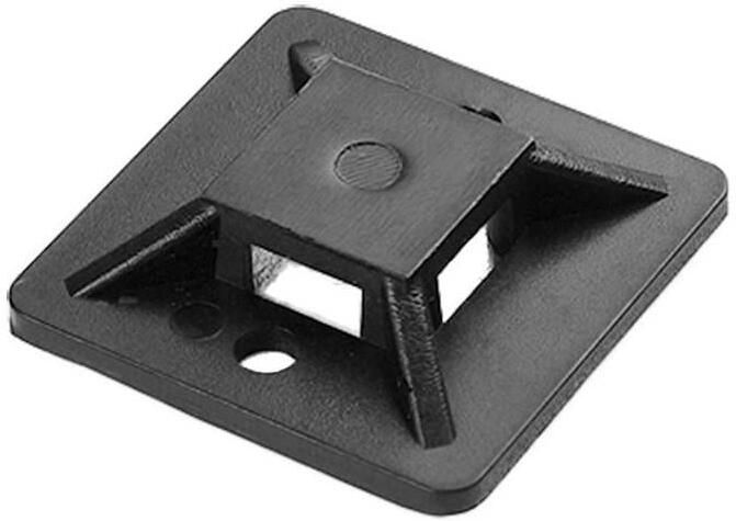 Enzo Orno Plakzadel voor kabelbundelband 30x30mm zwart zak(50) 4113486