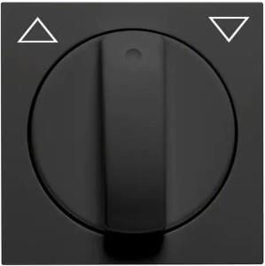 Enzo PEHA Badora MAT ZWART afdekplaat + knop draaischakelaar 4603780