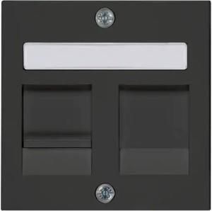 Enzo PEHA Badora MAT ZWART afdekplaat voor UTP enkel 4603790