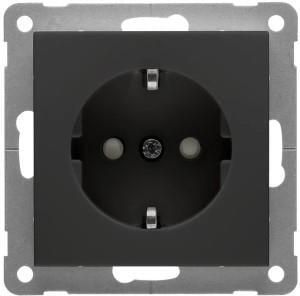 Enzo PEHA Badora MAT ZWART stopcontact RA + kinderbeveiliging 4603520