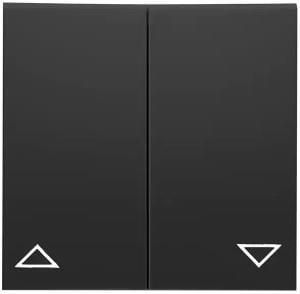 Enzo PEHA Badora MAT ZWART wip voor jaloezie drukschakelaar 4603720