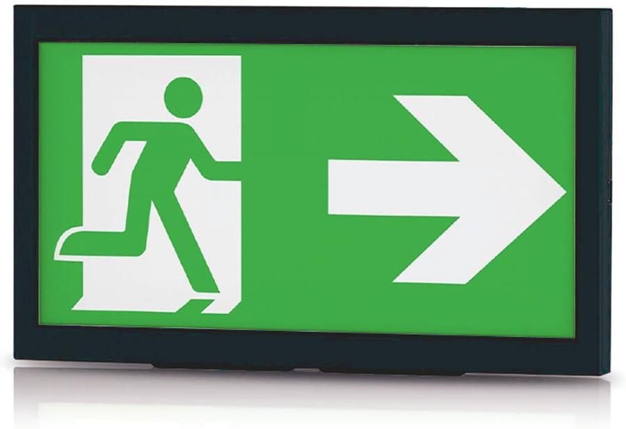 Enzo Profolux LED noodverlichting 3W in opbouw IP40 zwart 5021725