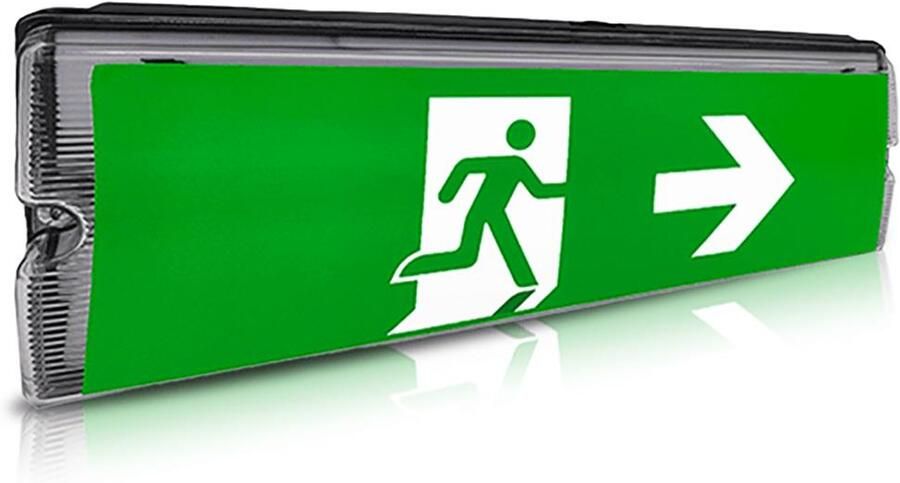 Enzo Profolux LED noodverlichting opbouw 6W IP65 zwart 5021706