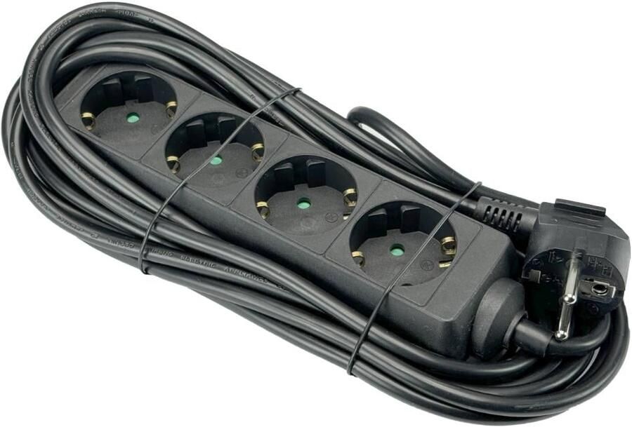Enzo TCD RA 4V 5m snoer zwart 6872406