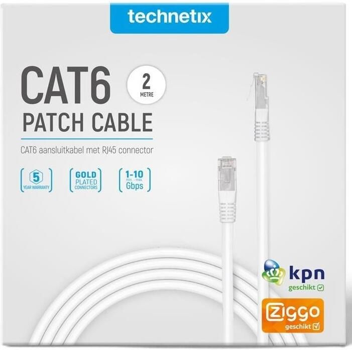 Enzo Technetix Patchkabel UTP CAT6 2m wit 2077000