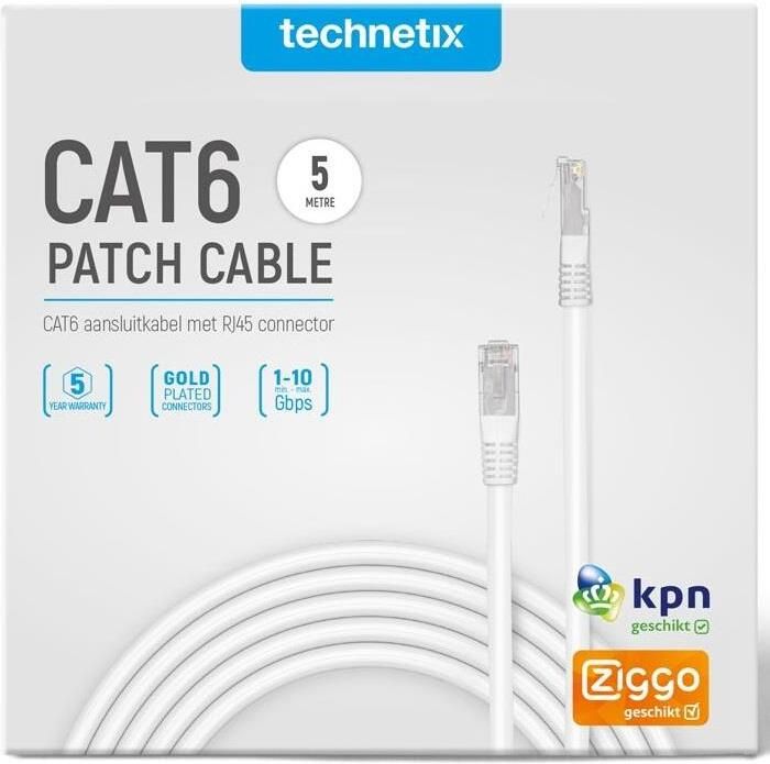 Enzo Technetix Patchkabel UTP CAT6 5m wit 2077010