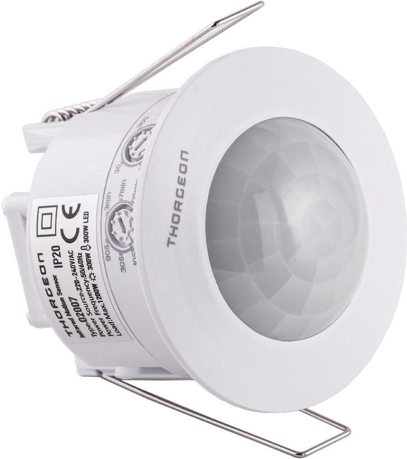 Enzo Thorgeon Bewegingsmelder inbouw plafond 360 graden plat wit 3900526