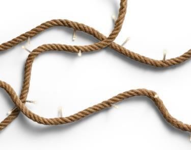 Enzo Touw guirlande jute LED L390cm 40lamps op trafo 5510120