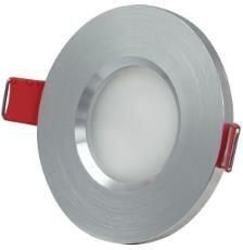 Enzo Tronix Inbouwspot vast rond 84mm geborsteld aluminium IP65 5011010