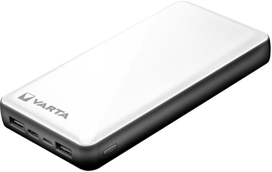 Enzo Varta Powerbank 20.000mA zilver + led indicatie USB en USB-C 3509030