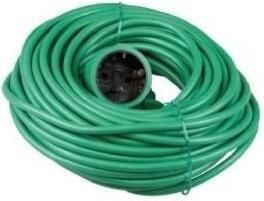 Enzo Verlengsnoer PVC groen 2x1qmm 20m 1167052