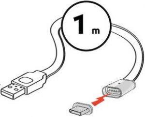 Enzo Gembird USB-C magnetische laadkabel 1m wit