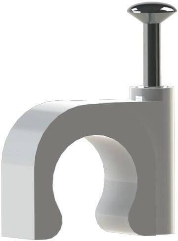 Enzo Kabelclip 6 mm rond wit per100 4113180