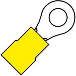 Enzo Kabelschoen ring geel 6.4mm