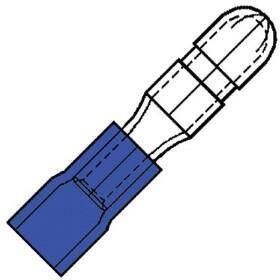 Enzo Kabelschoen rondsteker male blauw 5mm 4433360