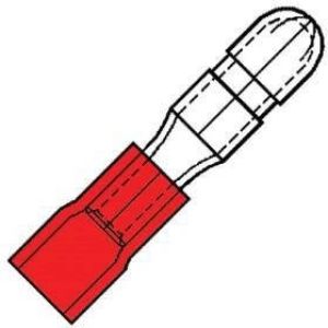 Enzo Kabelschoen rondsteker male rood 4mm 4433060
