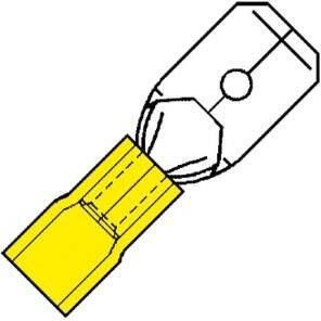 Enzo Kabelschoen vlaksteker male geel 6.3x0.8mm 4433610
