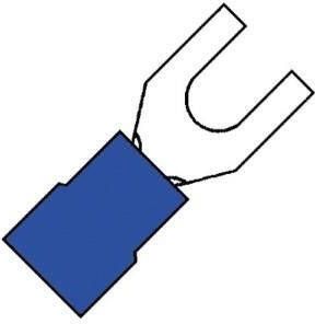 Enzo Kabelschoen vork blauw 6.4mm 4433410