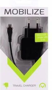 Enzo Mobilize USB thuislader 3100mA zwart +micro USB kabel