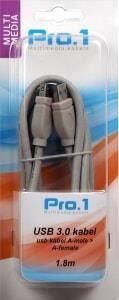 Enzo Pro-1 USB 3.0 A male naar A female 1.8 meter 9280242