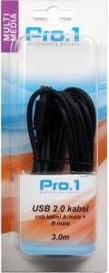 Enzo Pro-1 USB kabel A-male -> B-male 3 meter 9280202