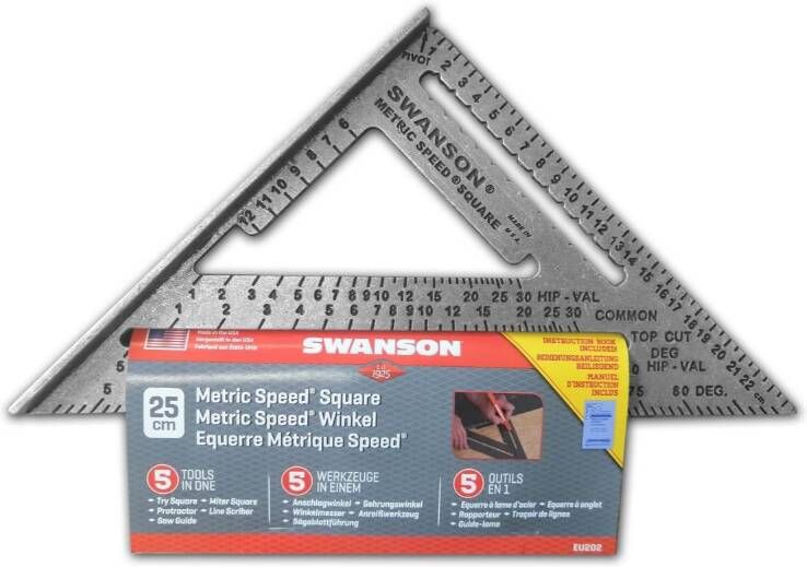 Enzo SWANSON 25 cm Metrische Speed Square W BL EU202