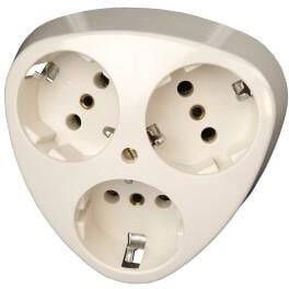 Enzo Wandcontactdoos RA inbouw 3-voudig 4677040