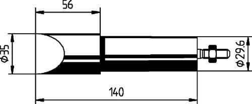 Ersa Soldeertip | beitelvormig vernikkeld | breedte 35 mm | 0552 MZ SB | 1 stuk 0552MZ SB